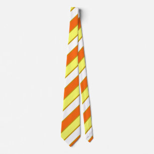 Gravata Laranja, Amarelo e White Stripes