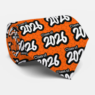 Gravata Laranja-Escova-Branca Classe de Pescoço 2026