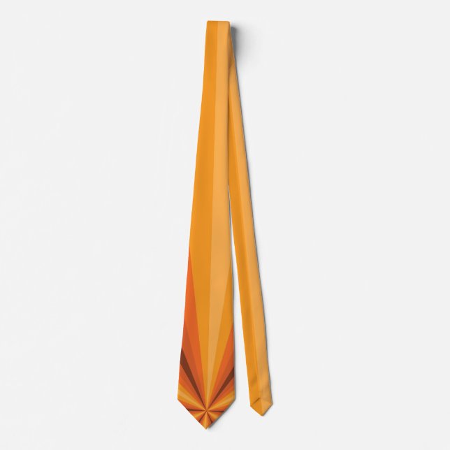 Gravata Laranja Ilusão Óptica Masculina (Frente)