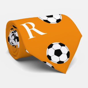 Gravata Laranja Monogrammed feita sob encomenda do