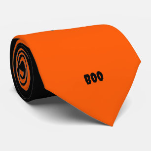 Gravata Laranja Preto Personalizado Feliz Halloween