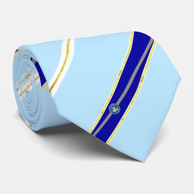 Gravata Las Vegas stripes flag Neck Tie (Rolled)