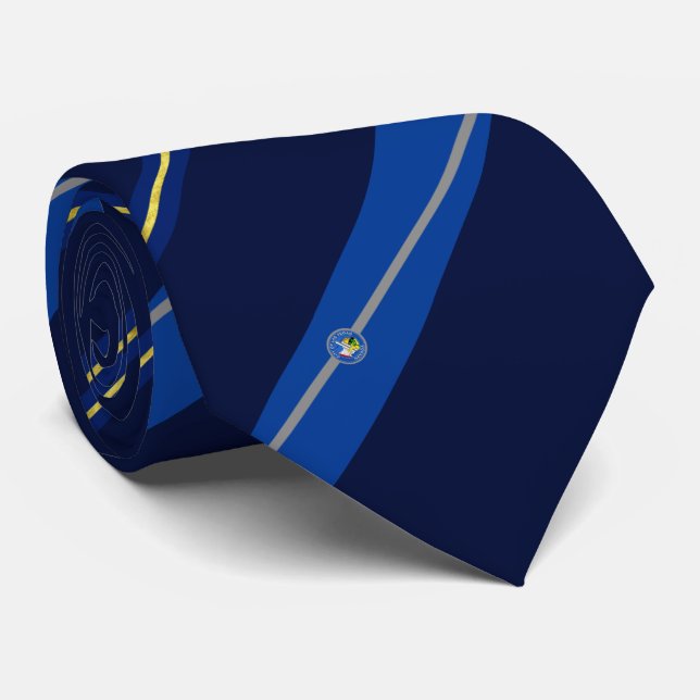 Gravata Las Vegas stripes flag Neck Tie (Rolled)