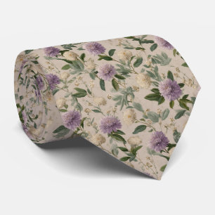 Gravata Lavanda Cardo Botânico Casamento Personalizado