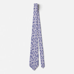 Gravata Lavanda de padrão-leopardo roxo