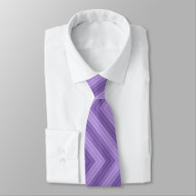 Lavanda Diagonal Zigzag Stripes Necktie Masculina