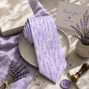 Gravata Lavanda Floral