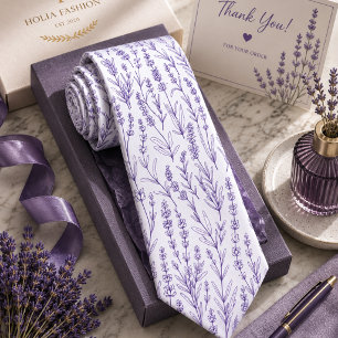 Gravata Lavanda Floral