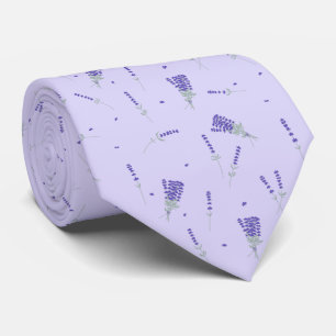 Gravata Lavanda Lilás Floral Botânico