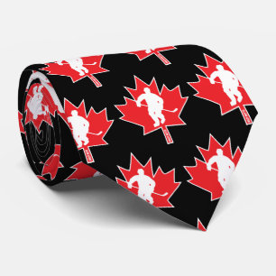 Gravata Leaf Player vermelho em preto no Canadá