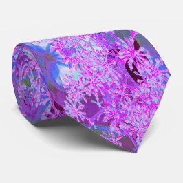 Gravata Legal Abstrato na Natureza, em Rosa Quente e Roxo