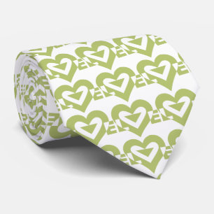 Gravata Legal Amor Gráfico, Sage Green