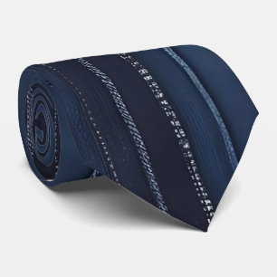 Gravata Legal azul Jean Stripe Neck Tie