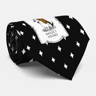 Gravata Legal cão de caça e óculos de sol (tricolor 1)