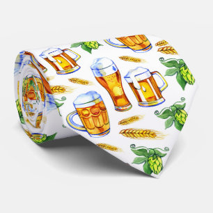 Gravata legal padrão de cerveja martelada