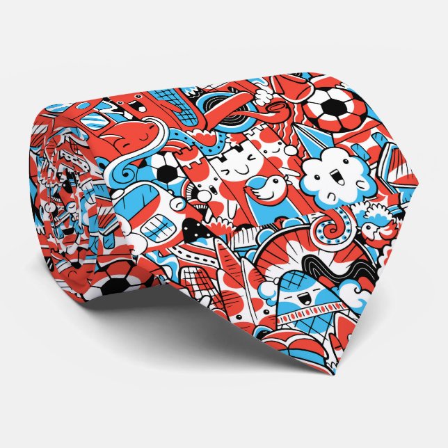 Gravata legal padrão de grafite em camadas (Rolled)