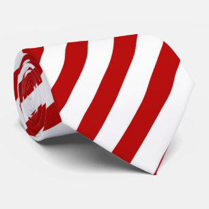 Gravata legal padrão vermelho de faixa branca, com tiled