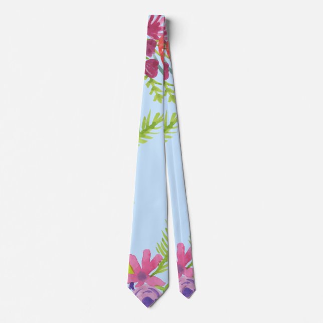 Gravata Leggings de Envoltório com Padrão de Flores Silves (Frente)