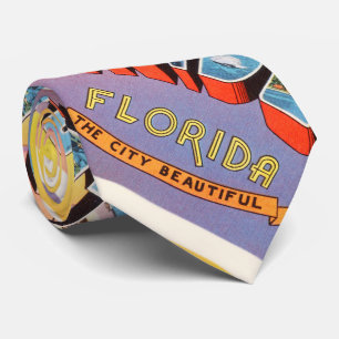 Gravata Lembrança velha das viagens vintage de Orlando