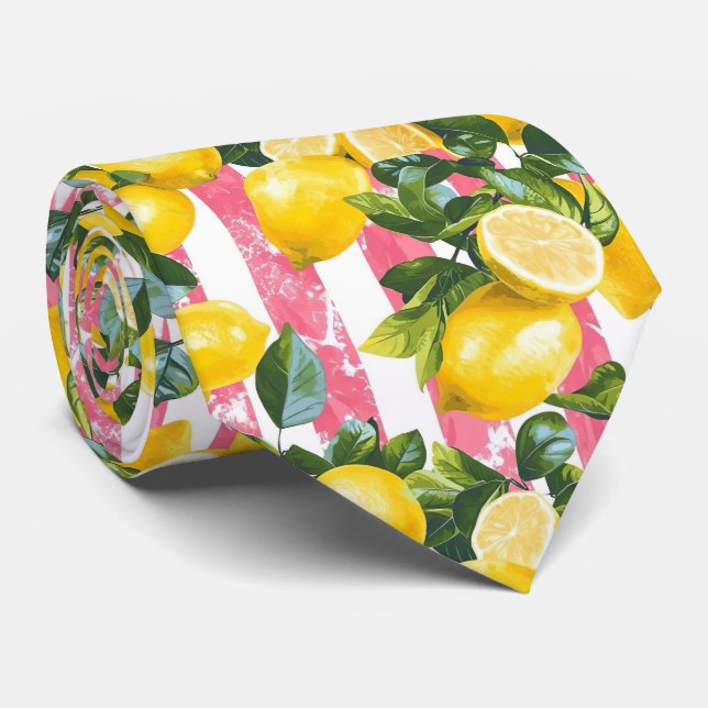 Gravata Lemon Pattern Men's Necktie  (Rolled)