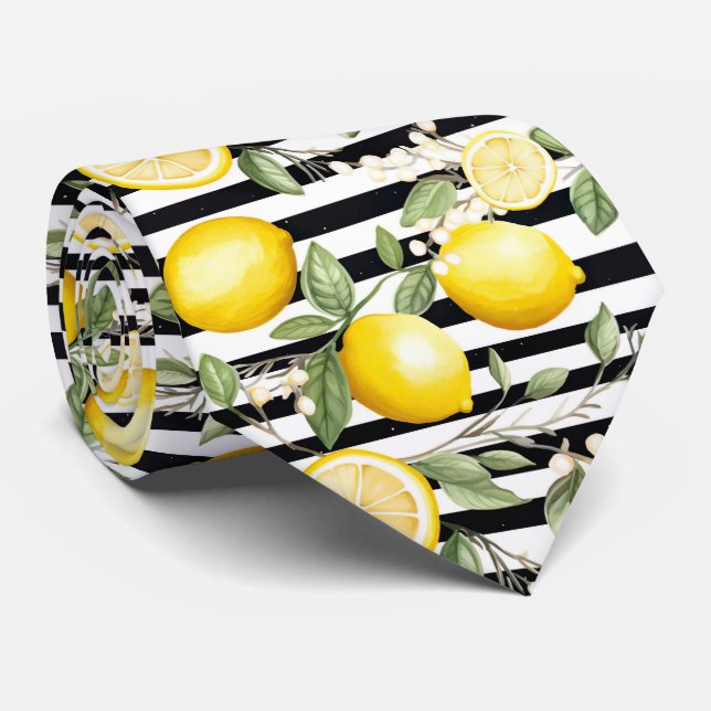 Gravata Lemon Pattern Men's Necktie  (Rolled)
