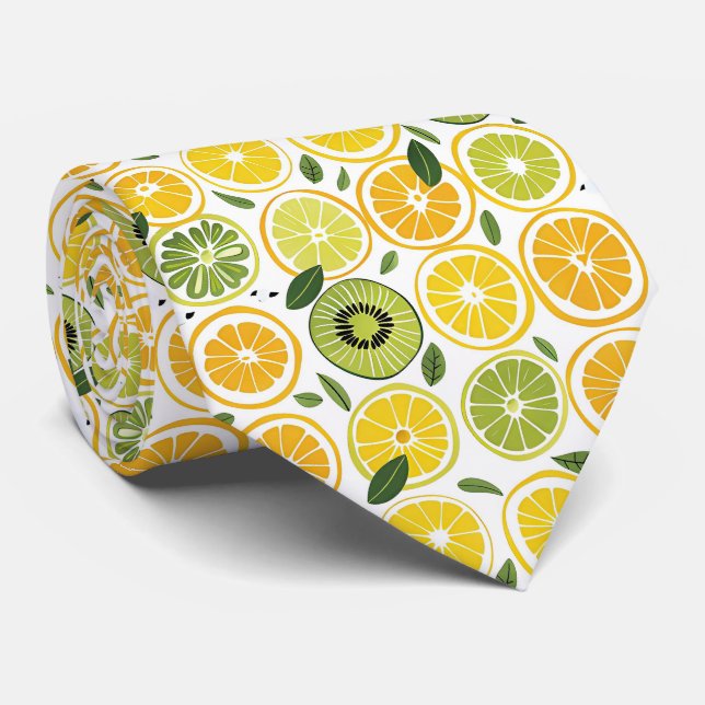 Gravata Lemon Pattern Men's Necktie  (Rolled)