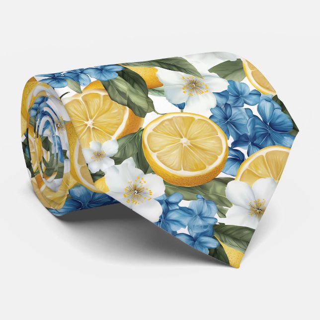 Gravata Lemon Pattern Men's Necktie  (Rolled)
