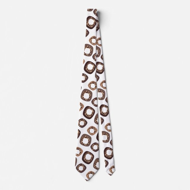 Gravata Leopard Print and Donut Pattern Tie (Frente)