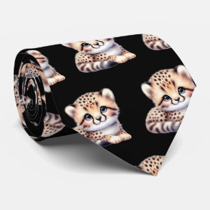 Gravata Leopard Print Modern Kawaii Cute Cheetah Babás