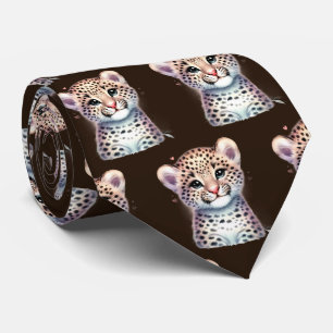 Gravata Leopard Print Modern Kawaii Cute Cheetah Babás