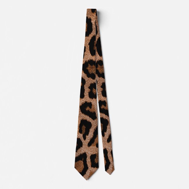 Gravata Leopardo Bronze  Estampa de Guepardo  (Frente)