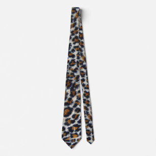 Gravata leopardo de gato selvagem com padrão de impressã