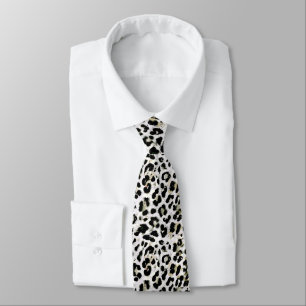Gravata Leopardo - impressão de animal impressão