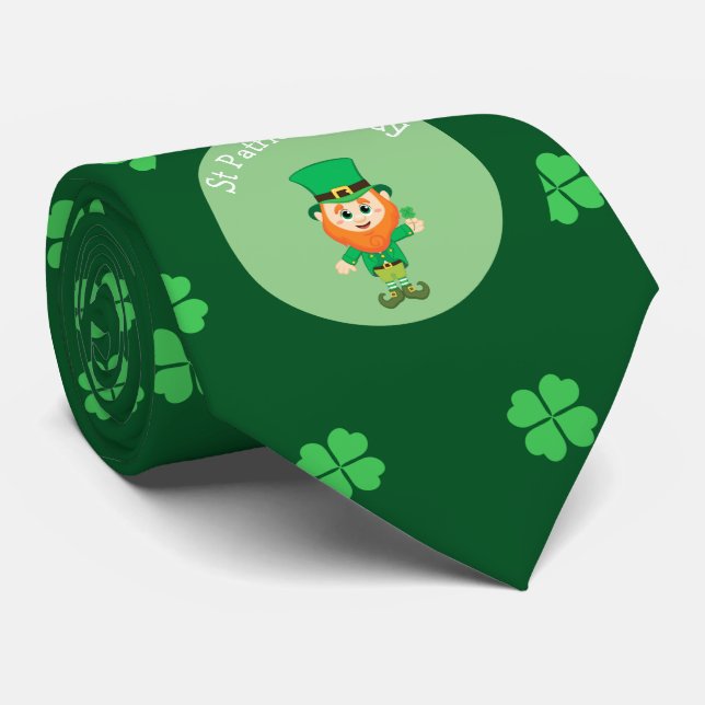 Gravata Leprechaun Irlandês & 4 Dia de São Patrício de Clo (Rolled)