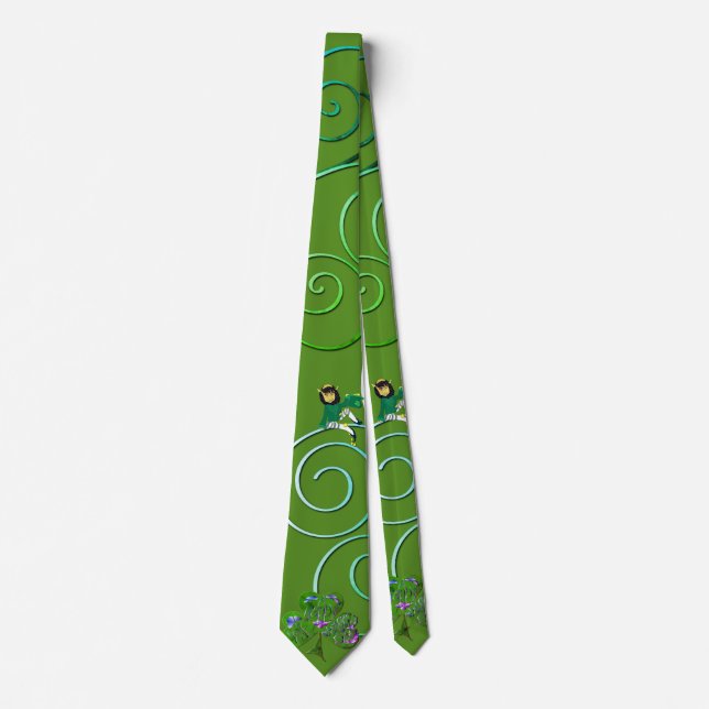 Gravata Leprechaun & Shamrocks (Frente)