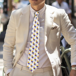 Gravata LGBTQ mais Flores de Tulipas