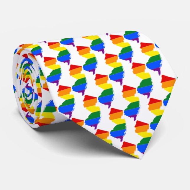 Gravata LGBTQ NOVO JERSEY PRIDE Tie (Rolled)