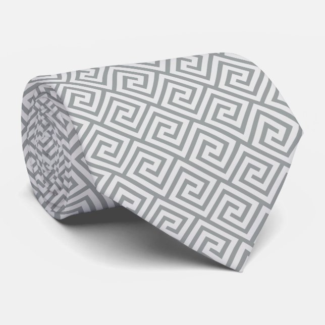 Gravata Light Gray Greek Pattern on Light Steel Gray (Rolled)