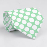 Gravata Light Green Jumbo Polka Dots Custom Necktie<br><div class="desc">Make a bold statement with this custom necktie featuring vibrant jumbo polka dots. Perfect for adding a touch of playful elegance to any outfit, this necktie is a unique and eye-catching accessory that’s sure to turn heads. Whether you’re dressing up for a special occasion or adding some personality to your...</div>