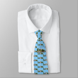 Gravata Lighthouse da Ilha do Capitão excelente, CT Mens T