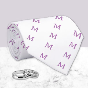 Gravata Lilac Monograma Personalizada 