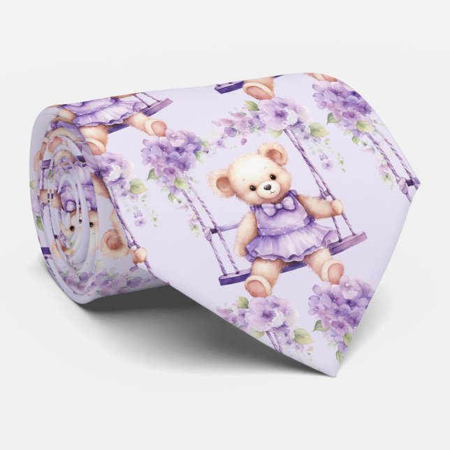 Gravata Lilac Purple Teddy Bear (Rolled)