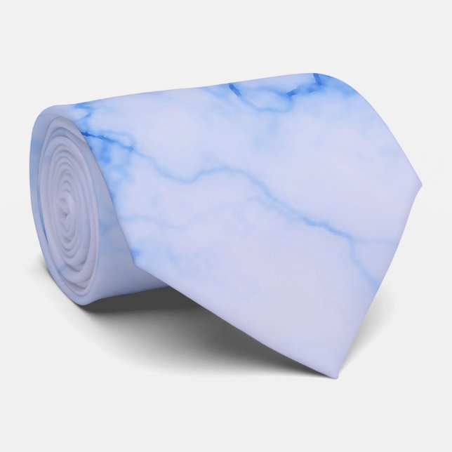 Gravata Linda Textura Azul Marble (Rolled)