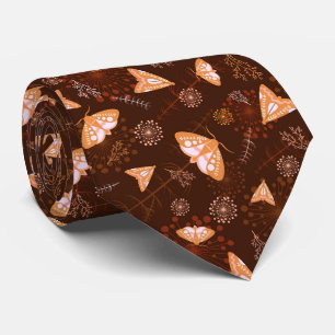 Gravata lindo padrão de borboleta laranja