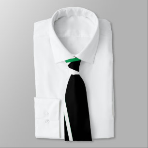 Gravata Linhas verdes de Criss e brancas transversais sem