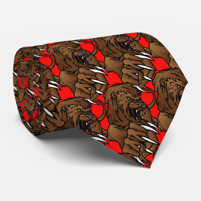 Gravata Lion Big Sports Futebol Basball Tie (Rolled)