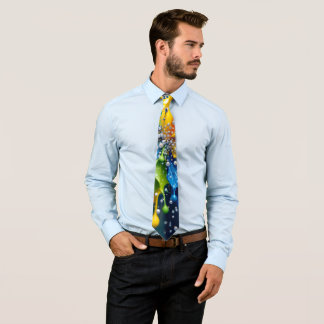 Gravata Liquid Color Explosion Necktie