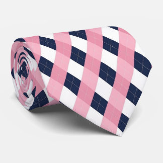 Gravata listrada azul e rosa moderna com padrão ar