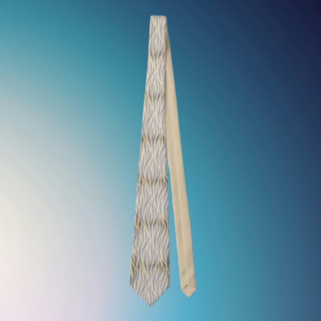 Gravata Listrada de Zebra Bege e Preta (Criador carregado)