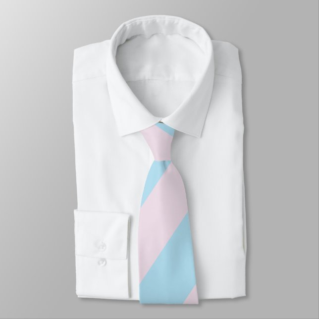 Gravata Listrada Rosa e Azul para Homens (Amarrado)
